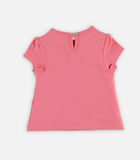Roze T-shirt met korte mouwen en giraf image number 1