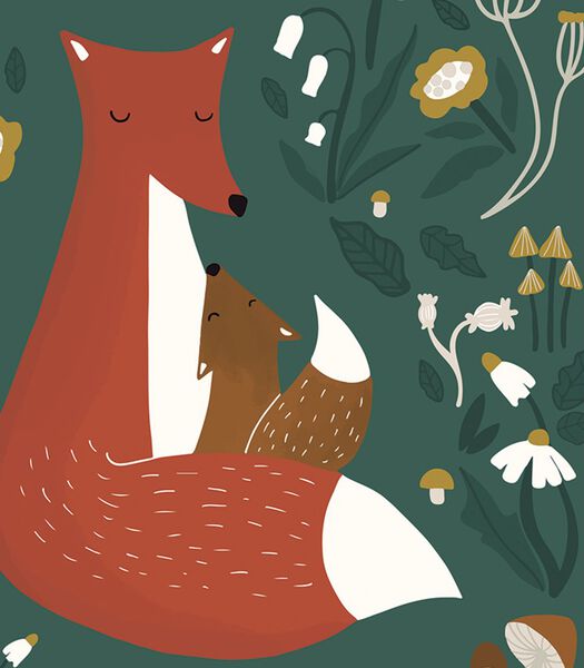 FOREST HAPPINESS - Affiche famille renard