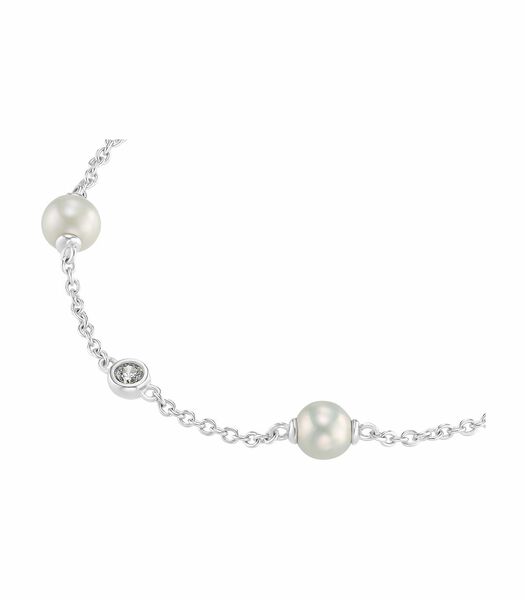 Bracelet pour femme, argent 925 Sterling, zirconium synth., perle de coquillage