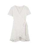 Korte jurk met korte mouwen V-hals MATTIA image number 4