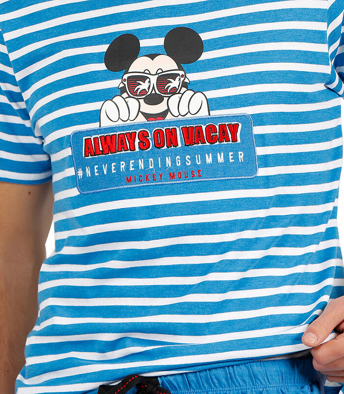 Pyjama short t-shirt Mickey Pocket Disney bleu image number 3