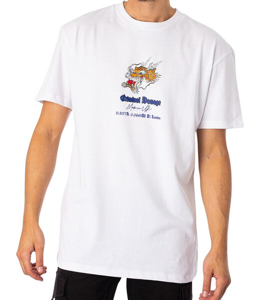 Dragon Tiger Vecht Terug Grafisch T-Shirt