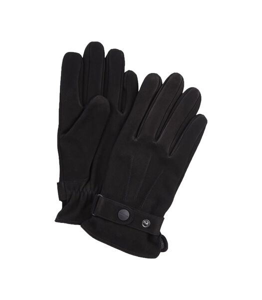 Profuomo Handschoenen Zwart Nubuck Leer
