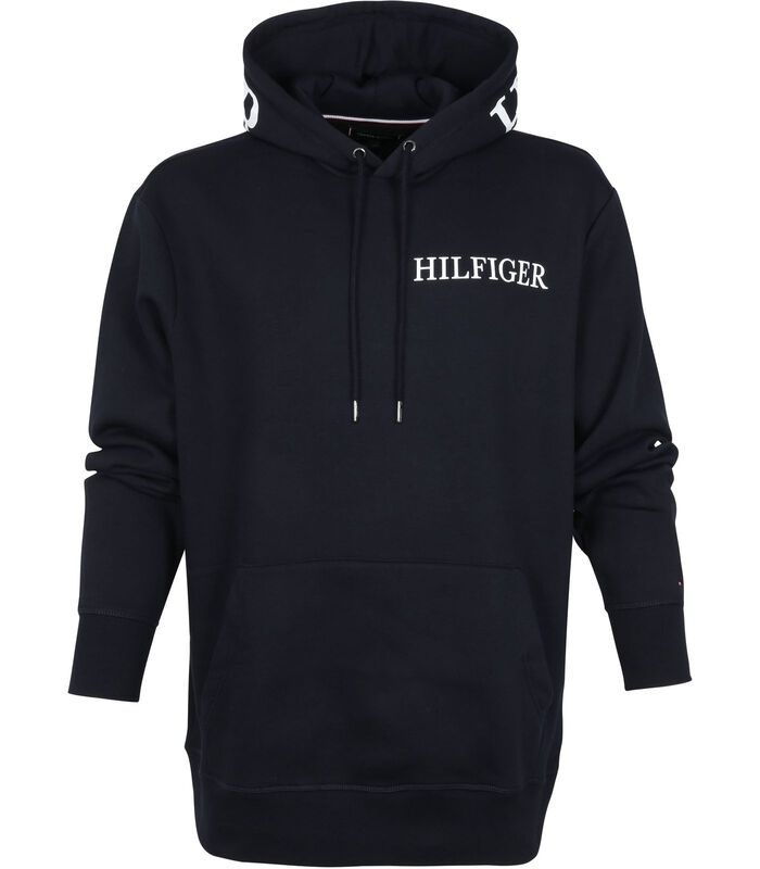 Tommy Hilfiger Big and Tall Hoodie Logo Donkerblauw image number 0