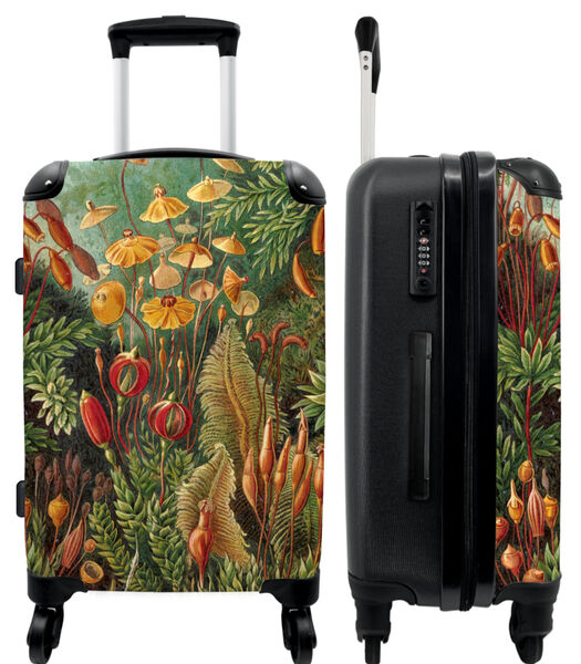 Bagage à main Valise avec 4 roues et serrure TSA (Vintage - Art - Nature - Haeckel - Botanique)