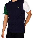 T-shirt coupe classique en jersey de coton color-block image number 0