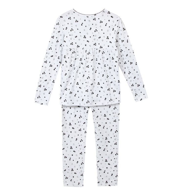 Lange pyjama met hartjesprint image number 1