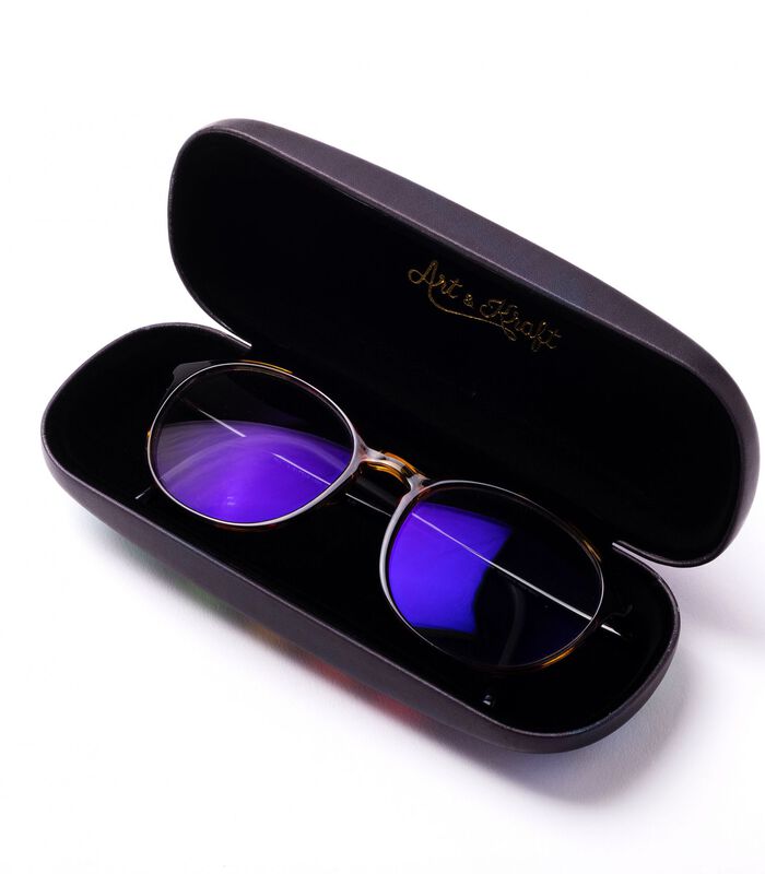 Boîte à lunettes noire - Cœurs multicolores image number 2