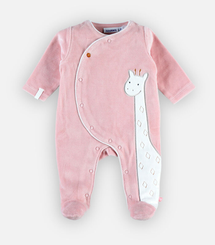 Fluwelen giraf pyjama, roos image number 0