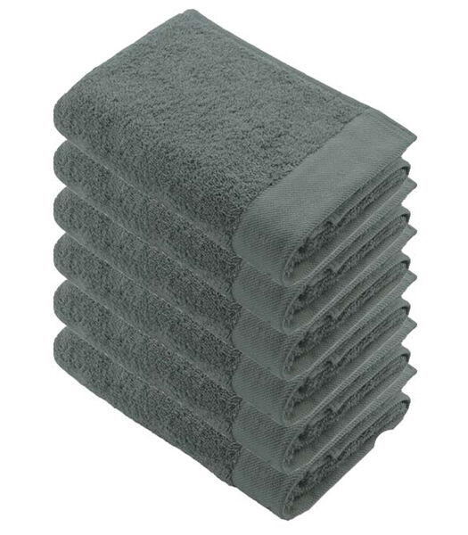 Lot de 6 Remade Cotton serviettes de bain 70x140 Vert