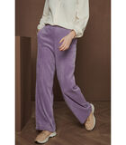 Pantalon lilas en velours côtelé souple image number 0