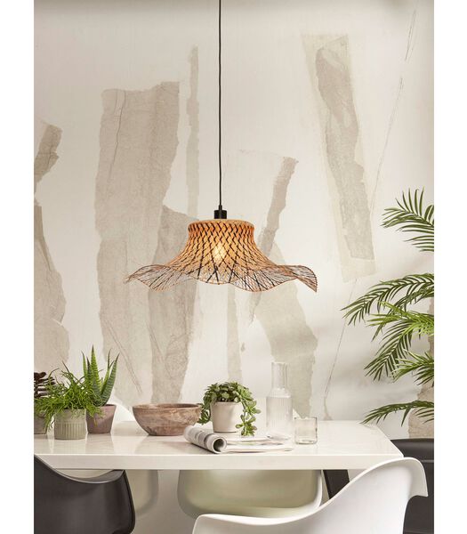 Hanglamp Ibiza - Bamboe/Zwart - 65x65x20cm