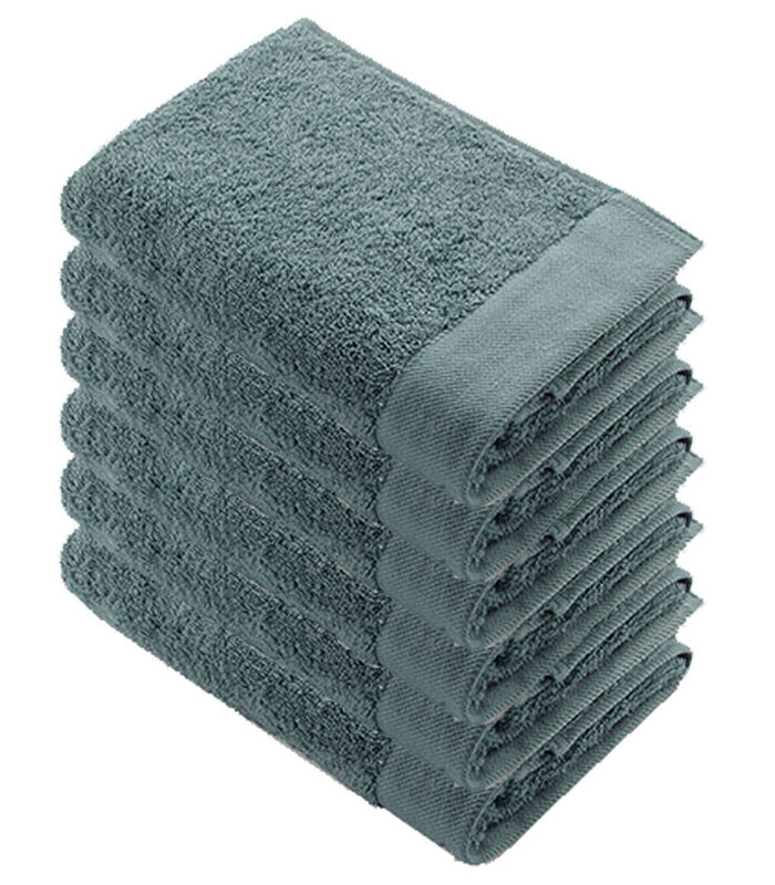 Lot de 6 Remade Cotton serviettes de bain 70x140 Jade image number 0
