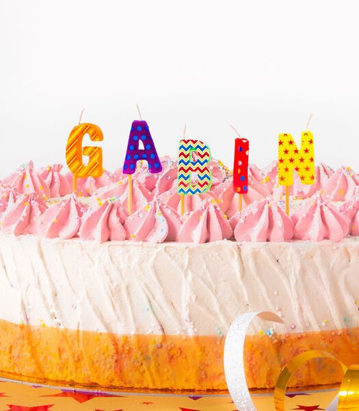 Verjaardagskaarsen voor de naam Gabin