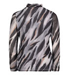 Licht transparant shirt met animal print image number 3