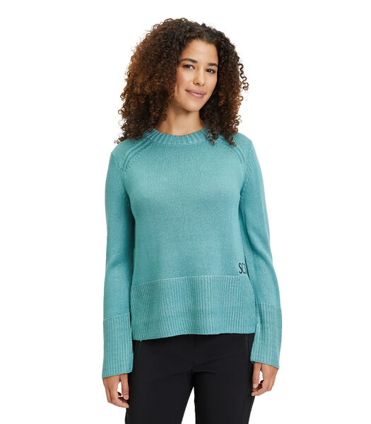 Pull-over en grosse maille unicolore
