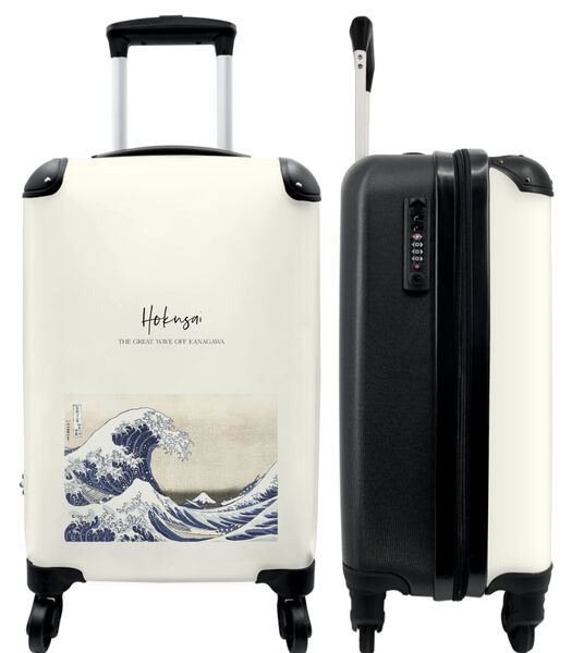 Valise spacieuse avec 4 roues et serrure TSA (Art - Hokusai - Mer - Golfe)