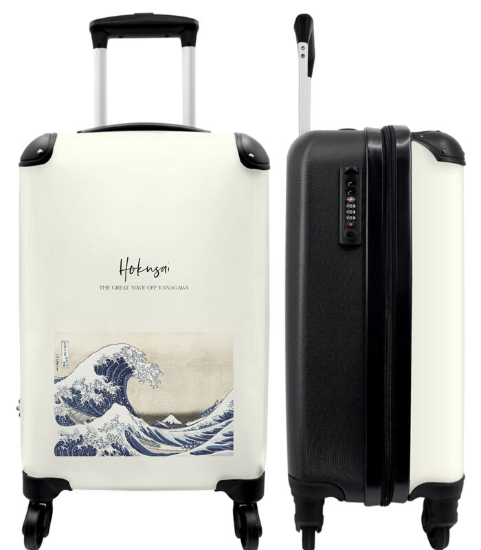 Ruimbagage koffer met 4 wielen en TSA slot (Kunst - Hokusai - Zee - Golf) image number 0