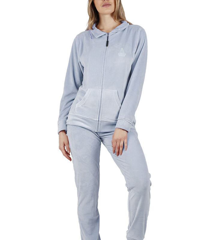 Pyjama loungewear broek jasje met rits Soft Home image number 0
