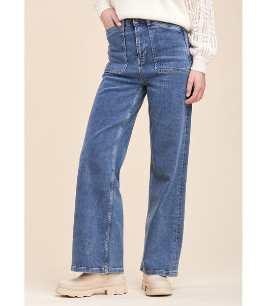 Jeans brede katoenen biologische benen