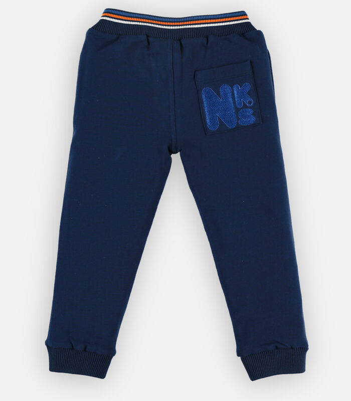 French terry joggingbroek, donkerblauw image number 2
