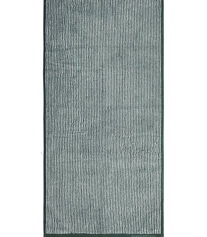 TIMELESS TONE STRIPE - Serviette - Pine Green/Off White image number 0