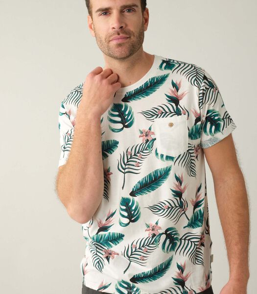 NUBIE - T-shirt pour homme à motifs tropicaux