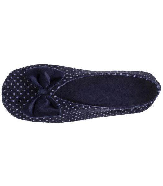 Chaussons ballerines Femme Grand Nœud Pois
