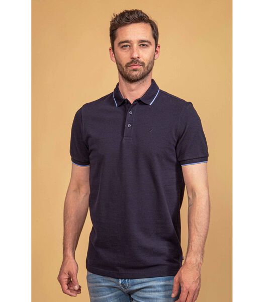 Suitable Polo Tip Ferry Navy Blauw