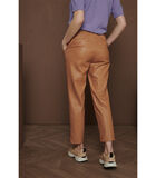 Pantalon tendance 7/8  en éco-cuir camel image number 1
