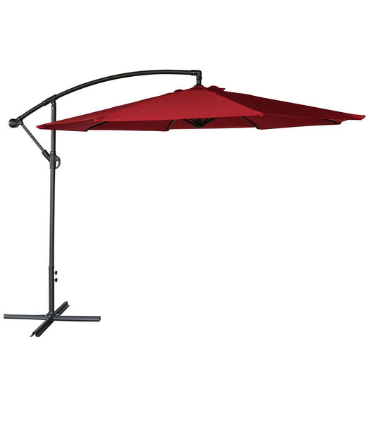 OAHU offset paraplu rond 3,50m diameter rood