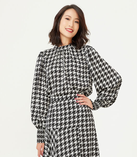 Houndstooth -print blouse