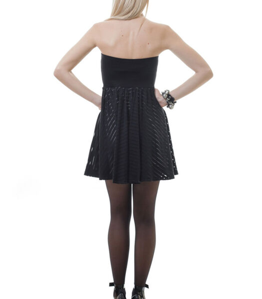 Strapless twee-in-één mini-jurk