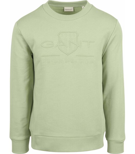 Gant Pullover Embossed Logo Vert Clair