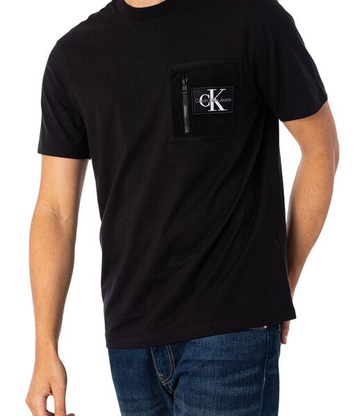 Fleece T-shirt met zak