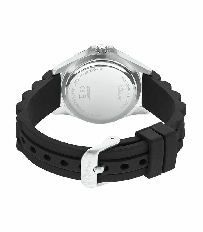 Quartz horloge voor jongens, roestvrij staal | silicone image number 1