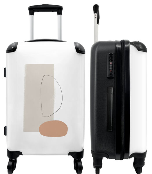 Handbagage Koffer met 4 wielen en TSA slot (Vormen - Pastel - Design - Abstract - Lijnen)