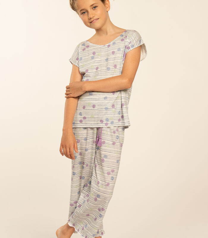 Pyjama korte mouwen corsaire broek STELLA image number 1