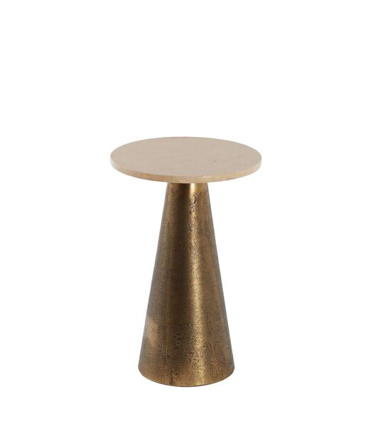 Table d'appoint Ynez - Sable/Bronze Antique - 29x29x43cm