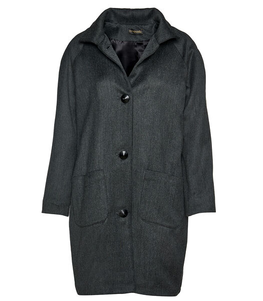 Manteau en laine mélangée gris foncé par Conquista Fashion
