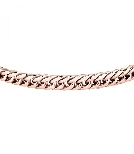 Armband in staal, roze goud PVD CATENE