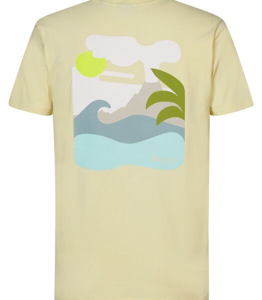 T-shirt à Imprimé Dorsal Tropicale