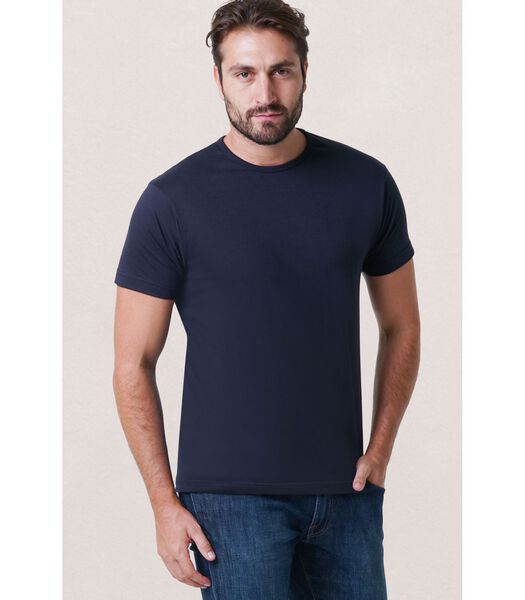 Derby O-Hals T-Shirt Navy (2Pack)