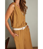 Toffe jumpsuit in zacht camel image number 1