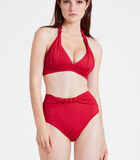 Bikinibroekje met hoge taille OCEAN CRUISE Rouge Cerise image number 1