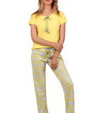 Homewear pyjama broek t-shirt Yellow Hippy geel image number 0