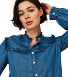 Jordan lyocell blouse met ruches image number 4