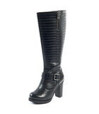 XL laarzen voor brede kuiten - Model Kamilla Croco, Black, 39 image number 0