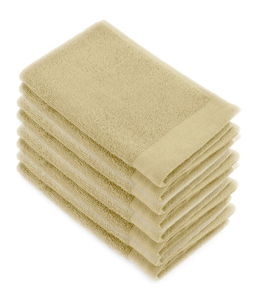 Lot de 8 Soft Cotton serviettes d'invités Jaune