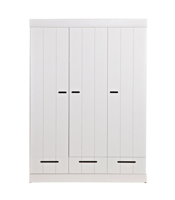 Armoire 3 Portes  - Pin - Blanc - 195x140x53  - Connect image number 0